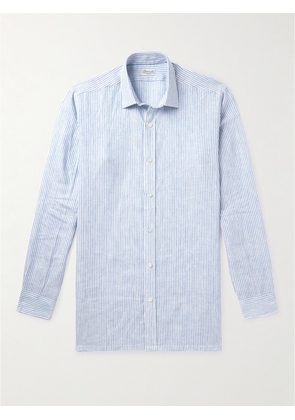 Charvet - Striped Linen Shirt - Men - Blue - EU 38