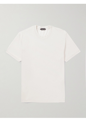 TOM FORD - Slim-Fit Lyocell and Cotton-Blend Jersey T-Shirt - Men - Neutrals - IT 44