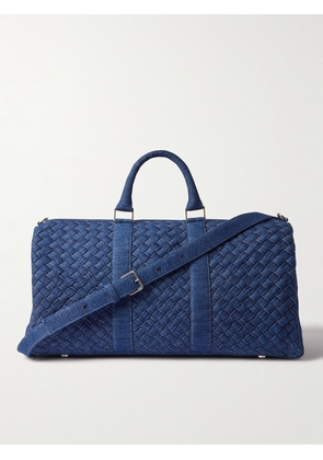 Bottega Veneta - Intrecciato Denim Duffle Bag - Men - Blue