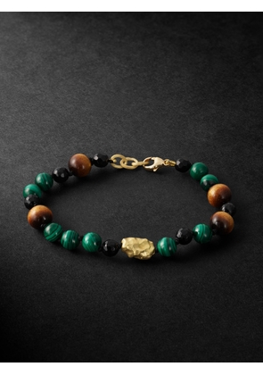 Elhanati - Isha Gold Multi-Stone Beaded Bracelet - Men - Green