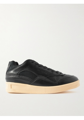 Jil Sander - Mesh-Trimmed Leather Sneakers - Men - Black - EU 40