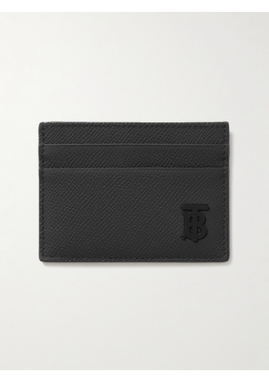 Burberry - Logo-Embellished Full-Grain Leather Cardholder - Men - Black