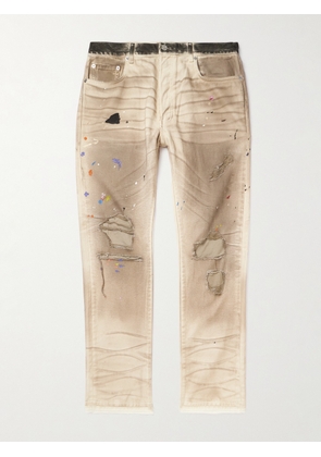 Gallery Dept. - Hollywood BLV 5001 Straight-Leg Paint-Splattered Distressed Jeans - Men - Neutrals - UK/US 28