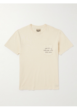 Gallery Dept. - Property Stencil Logo-Print Distressed Cotton-Jersey T-Shirt - Men - Neutrals - S