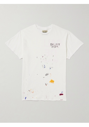 Gallery Dept. - Boardwalk Paint-Splattered Logo-Print Cotton-Jersey T-Shirt - Men - White - S