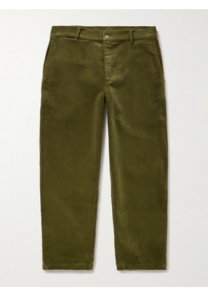 De Bonne Facture - Balloon Straight-Leg Cotton-Corduroy Trousers - Men - Green - IT 46