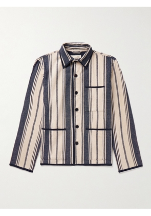 Kardo - Paris Striped Cotton-Canvas Jacquard Jacket - Men - Neutrals - S
