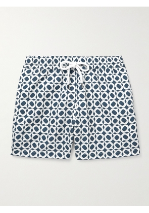 Frescobol Carioca - Ipanema Weave Straight-Leg Mid-Length Printed Recycled Swim Shorts - Men - Blue - S