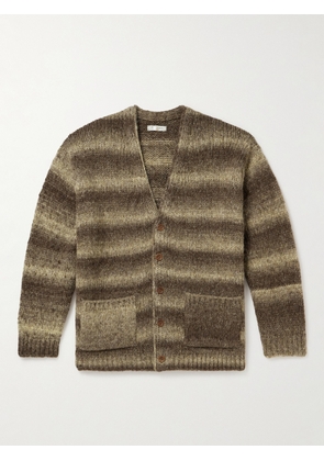 Nudie Jeans - Kent Striped Brushed Wool-Blend Cardigan - Men - Brown - S