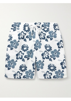 Frescobol Carioca - Petala Board Straight-Leg Mid-Length Floral-Print Recycled Swim Shorts - Men - Blue - S