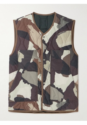 Norse Projects - Peter Camouflage-Print Padded Shell Gilet - Men - Brown - S