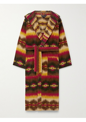 Pendleton - Cotton-Terry Jacquard Hooded Robe - Men - Red - S/M
