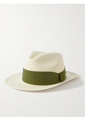 Frescobol Carioca - Rafael Grosgrain-Trimmed Straw Panama Hat - Men - Green - 55