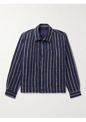 Kardo - Bodhi Embroidered Cotton Jacket - Men - Blue - S