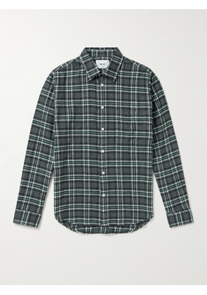 NN07 - Arne 5166 Checked Cotton-Flannel Shirt - Men - Green - S
