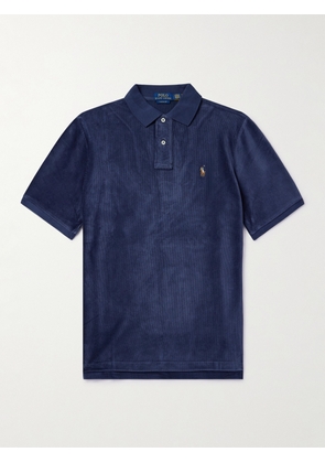 Polo Ralph Lauren - Logo-Embroidered Cotton-Blend Corduroy Polo Shirt - Men - Blue - XS
