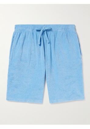 Vilebrequin - Bolide Straight-Leg Cotton-Blend Terry Drawstring Shorts - Men - Blue - S