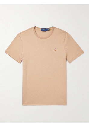 Polo Ralph Lauren - Slim-Fit Logo-Embroidered Cotton-Jersey T-Shirt - Men - Neutrals - XS
