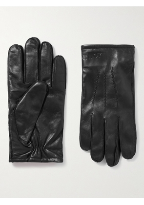 NN07 - Eleven 9150 Ribbed Knit-Trimmed Leather Gloves - Men - Black - 7