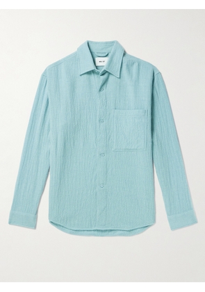 NN07 - Adwin 5366 Wool-Blend Flannel Overshirt - Men - Blue - S