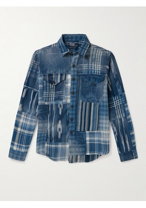 Polo Ralph Lauren - Patchwork Checked Washed-Cotton Shirt - Men - Blue - S