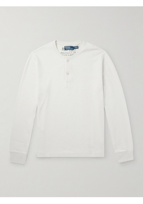Polo Ralph Lauren - Cotton-Moleskin Henley Sweatshirt - Men - Neutrals - XS