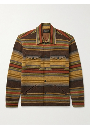 RRL - Striped Wool Overshirt - Men - Brown - S