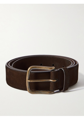 Anderson & Sheppard - 3.5cm Suede Belt - Men - Brown - UK/US 30
