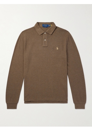 Polo Ralph Lauren - Logo-Embroidered Cotton-Piqué Polo Shirt - Men - Brown - XS