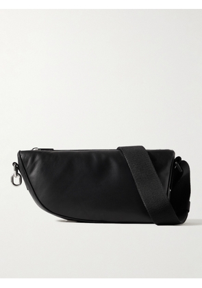 Burberry - Padded Leather Messenger Bag - Men - Black