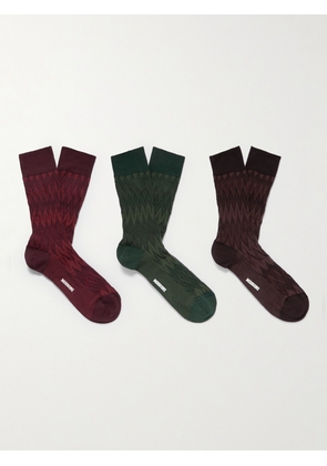 Missoni - Three-Pack Cotton-Blend Jacquard Socks - Men - Multi - 42-43