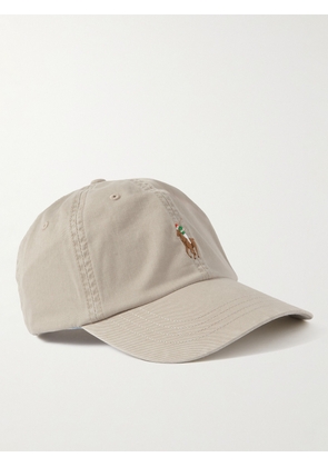 Polo Ralph Lauren - Logo-Embroidered Cotton-Twill Baseball Cap - Men - Neutrals