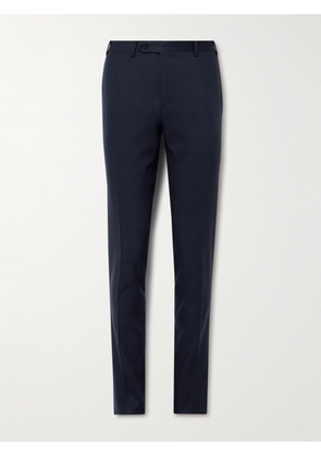 Canali - Slim-Fit Wool-Blend Flannel Suit Trousers - Men - Blue - IT 46