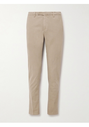 Boglioli - Slim-Fit Garment-Dyed Cotton-Blend Twill Suit Trousers - Men - Neutrals - IT 46