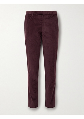 Paul Smith - Slim-Fit Cotton-Blend Corduroy Suit Trousers - Men - Burgundy - UK/US 32