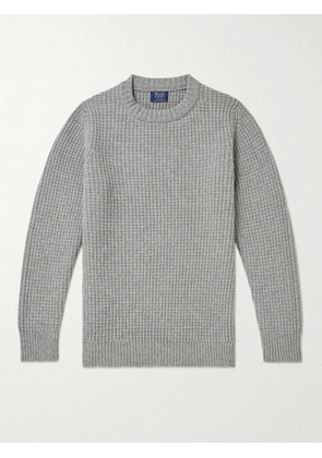 William Lockie - Cliveden Waffle-Knit Wool Sweater - Men - Gray - S
