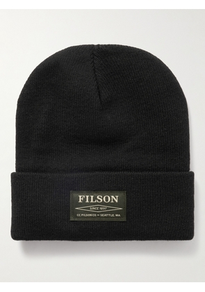 Filson - Ballard Logo-Appliquéd Ribbed-Knit Beanie - Men - Black