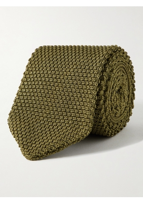 Mr P. - 7cm Knitted Silk Tie - Men - Green