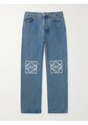 LOEWE - Anagram Straight-Leg Logo-Appliquéd Jeans - Men - Blue - IT 44