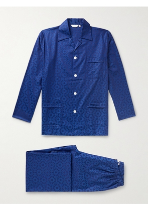 Derek Rose - Paris 26 Cotton-Jacquard Pyjama Set - Men - Blue - UK/US 38
