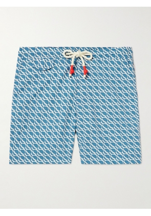 Orlebar Brown - Standard Orbit Slim-Fit Mid-Length Printed Recycled Swim Shorts - Men - Blue - UK/US 28