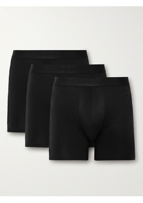 Calvin Klein Underwear - Three-Pack Stretch Lyocell-Blend Boxer Briefs - Men - Black - S