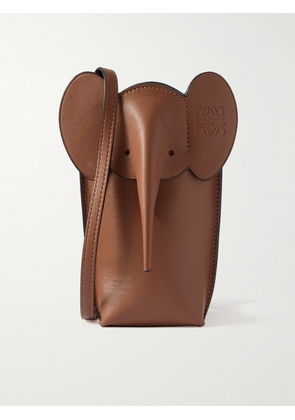 LOEWE - Elephant Pocket Leather Messenger Bag - Men - Brown