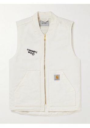Carhartt WIP - Printed Padded Cotton-Canvas Gilet - Men - White - XS