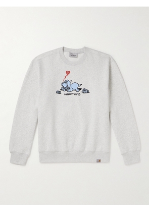 Carhartt WIP - Printed Cotton-Blend Jersey Sweatshirt - Men - Gray - S