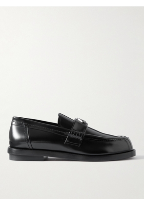 Alexander McQueen - Seal Embellished Leather Penny Loafers - Men - Black - EU 41