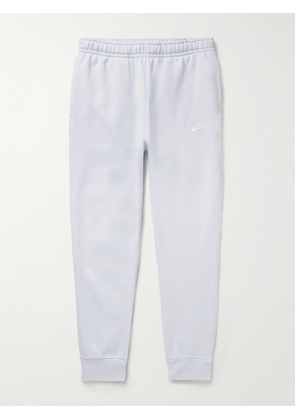 Nike - Sportswear Club Tapered Logo-Embroidered Cotton-Blend Jersey Sweatpants - Men - Gray - S