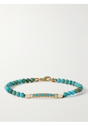 Luis Morais - Gold Turquoise Bracelet - Men - Blue