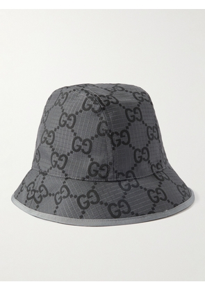 Gucci - Logo-Jacquard Ripstop Bucket Hat - Men - Gray - S
