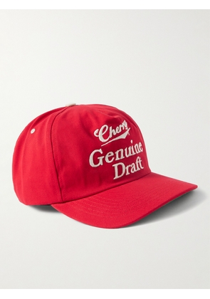 Cherry Los Angeles - Logo-Embroidered Two-Tone Cotton-Twill Baseball Cap - Men - Red